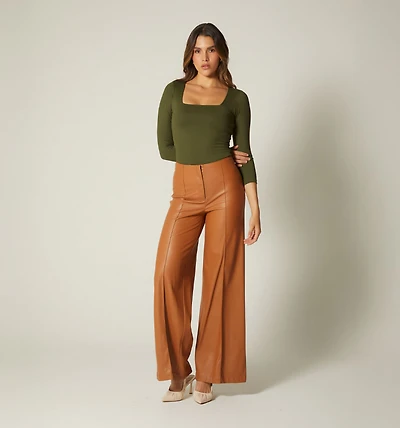 HIGH WAIST WIDE LEG PANTS