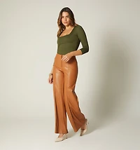 HIGH WAIST WIDE LEG PANTS