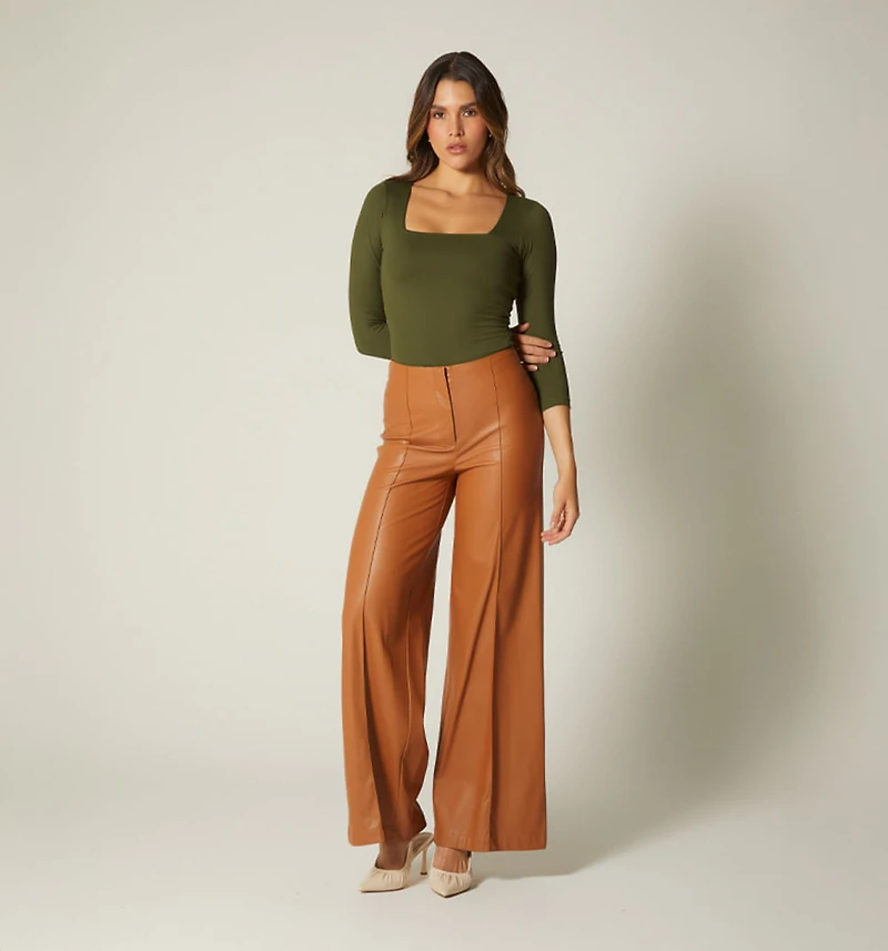 HIGH WAIST WIDE LEG PANTS
