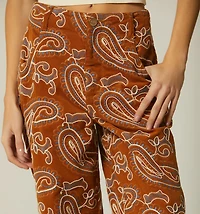 High-Waisted Palazzo Pants Jacquard