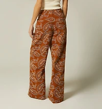 High-Waisted Palazzo Pants Jacquard