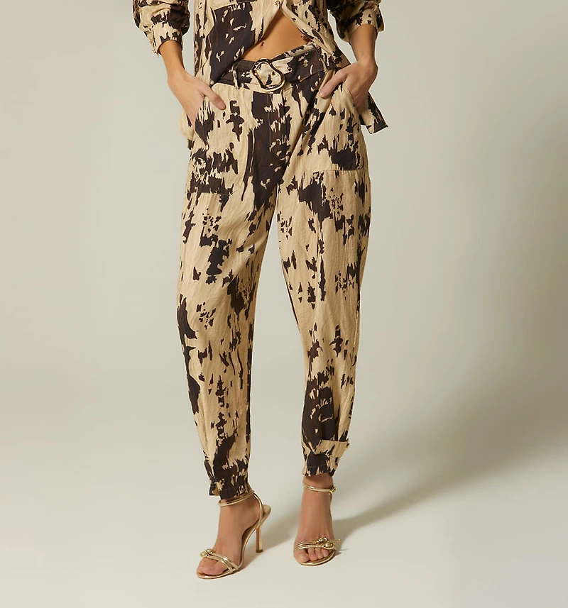 HIGH WAIST PANTS WITH BELT