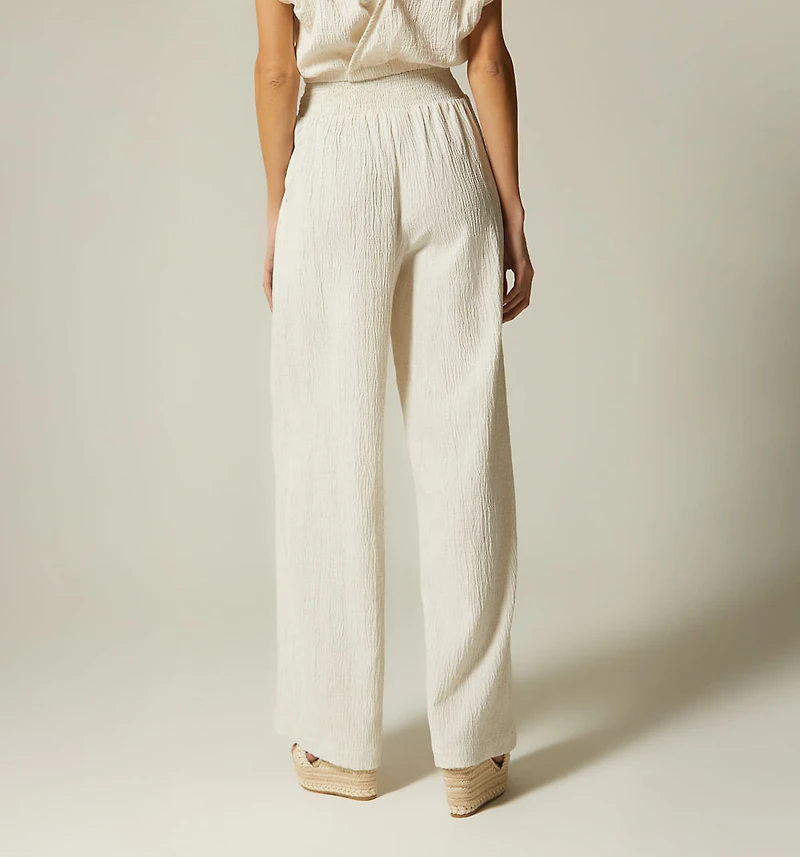 HIGH WAIST PALAZZO PANTS WITH DRAWSTRING