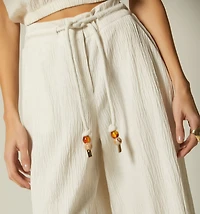 HIGH WAIST PALAZZO PANTS WITH DRAWSTRING
