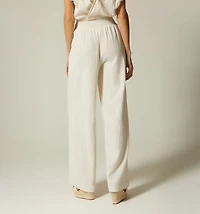 HIGH WAIST PALAZZO PANTS WITH DRAWSTRING