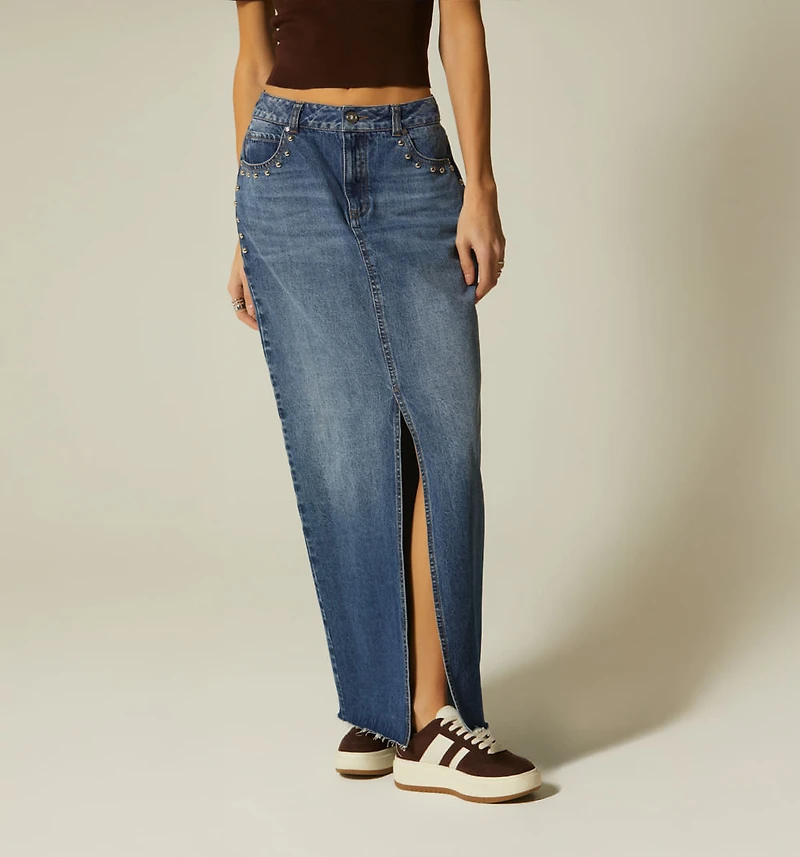 ANKLE-LENGTH SKIRT FIVE POCKETS STUDS