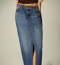 ANKLE-LENGTH SKIRT FIVE POCKETS STUDS