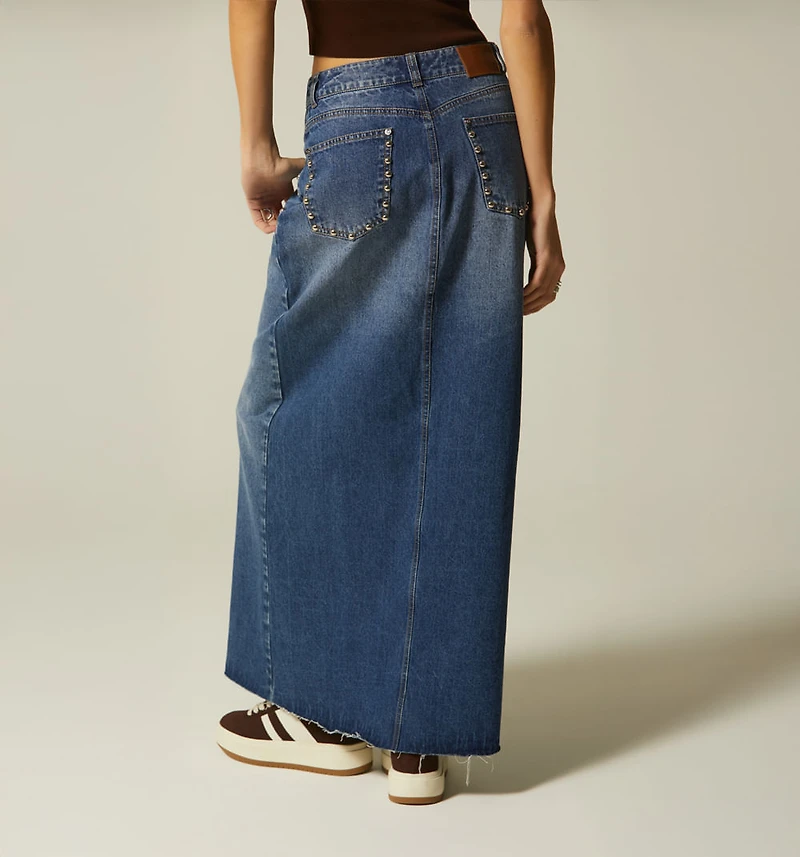 ANKLE-LENGTH SKIRT FIVE POCKETS STUDS