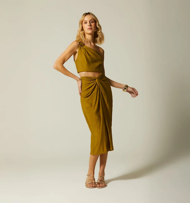 MIDI TWISTED SKIRT