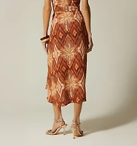 LONG WRAP SKIRT WITH BUCKLES