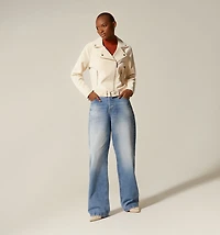 PU BIKER JACKET WITH BELT
