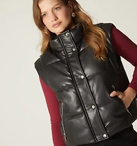 PADDED SLEEVELESS JACKET