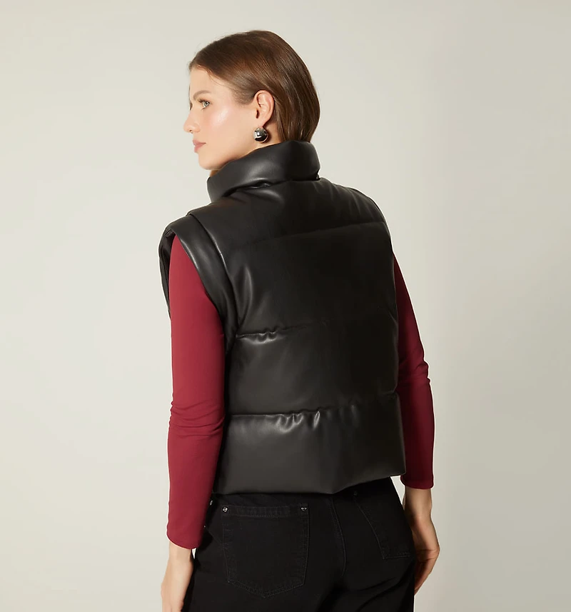 PADDED SLEEVELESS JACKET