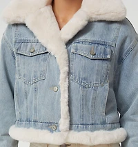 SEQUIN JACKET WITH HOOD