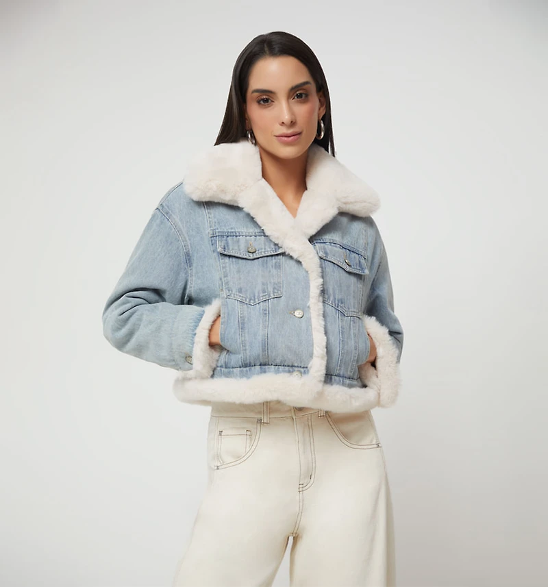 SEQUIN JACKET WITH HOOD
