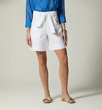 HIGH-WAISTED BERMUDA SHORTS, POCKETS AND BELT