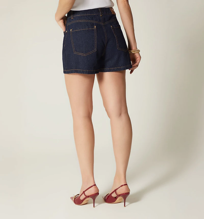 HIGH WAIST BASIC FIVE-POCKET SHORT