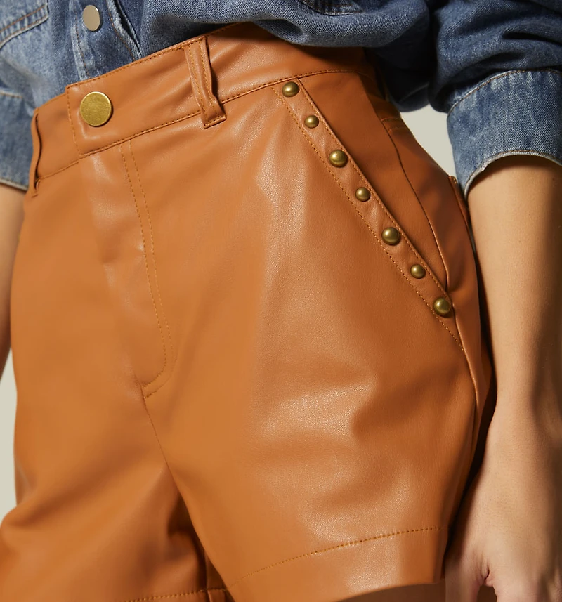 HIGH WAIST PAPER BAG SHORT