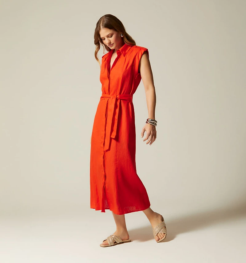MIDI SLEEVELESS DRESS