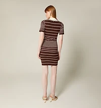 SHORT SLEEVE DRESS WITH POLO COLLAR