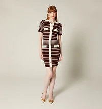 SHORT SLEEVE DRESS WITH POLO COLLAR