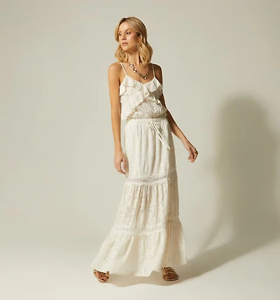 LONG DRESS WITH RUFFLES