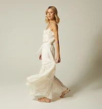 LONG DRESS WITH RUFFLES