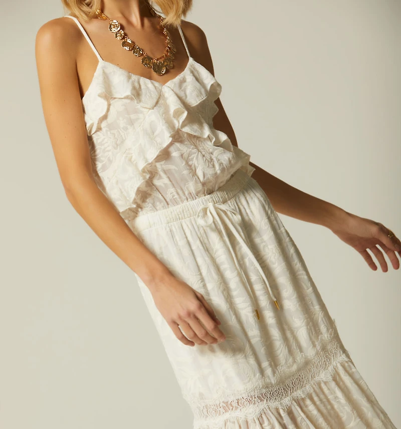LONG DRESS WITH RUFFLES