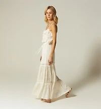 LONG DRESS WITH RUFFLES