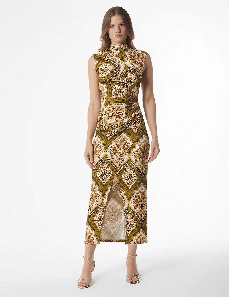 MIDI DRESS HIGH NECK