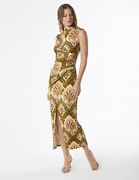MIDI DRESS HIGH NECK