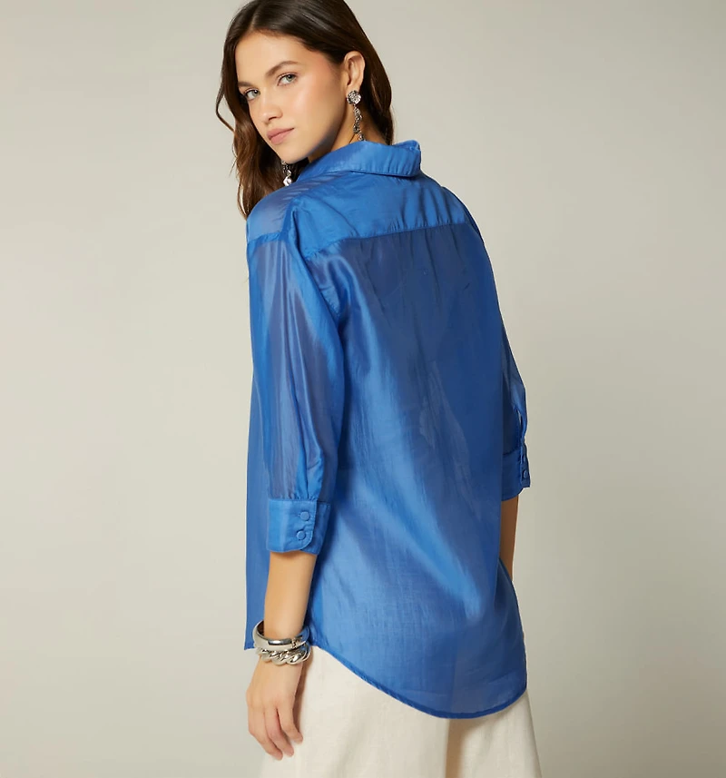 Three-Quarter Sleeve Blouse