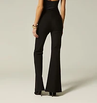 High Waist Leggings with Crossed Waistband