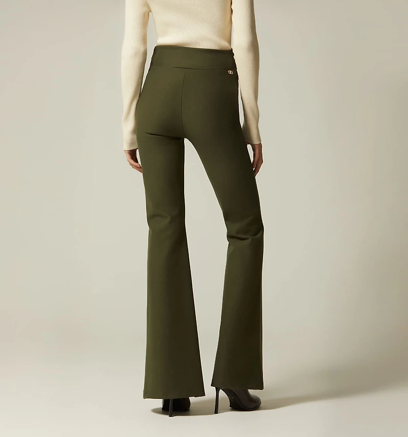 HIGH WAIST LEGGINGS WITH CROSSED WAISTBAND