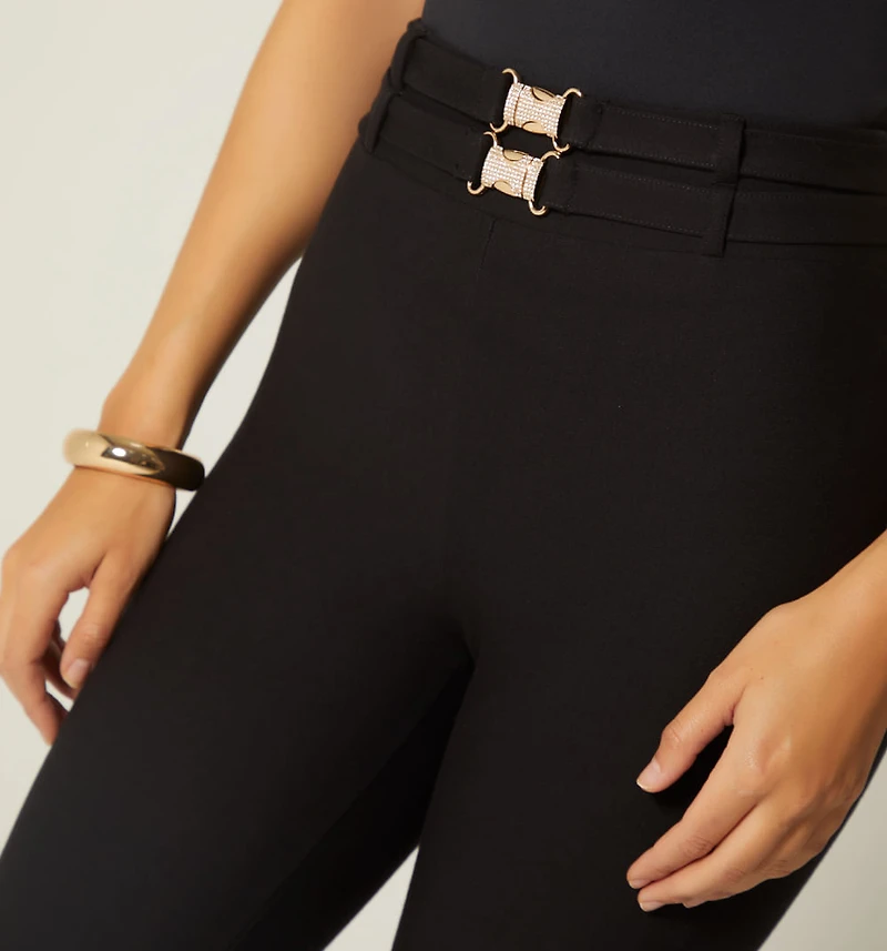 High-rise leggings with hardware