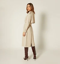 COAT WITH 4 BUTTONS AND OVERLAPPED YOKE