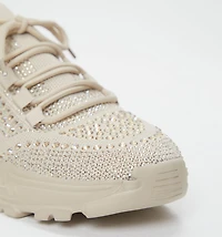 Hiking Sneakers with Crystal Details