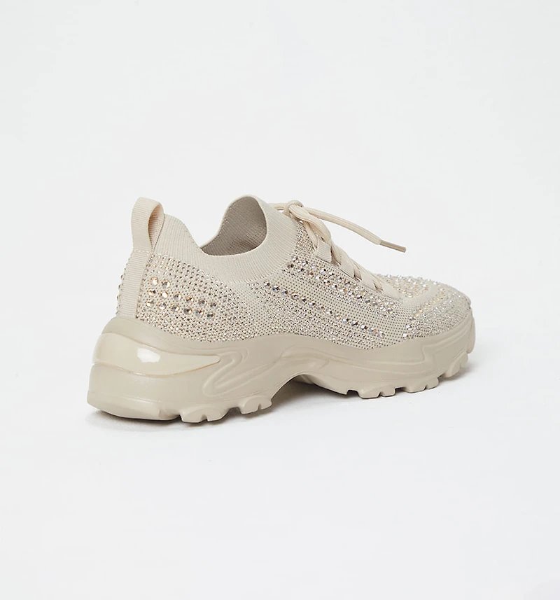 Hiking Sneakers with Crystal Details