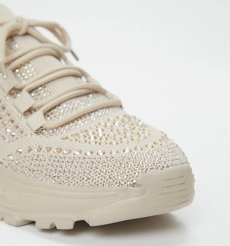 Hiking Sneakers with Crystal Details