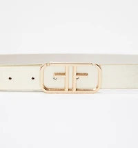 METALLIC MONOGRAM BUCKLE BELT