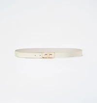 METALLIC MONOGRAM BUCKLE BELT