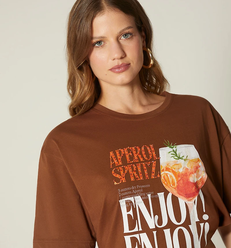 PRINTED APEROL T-SHIRT