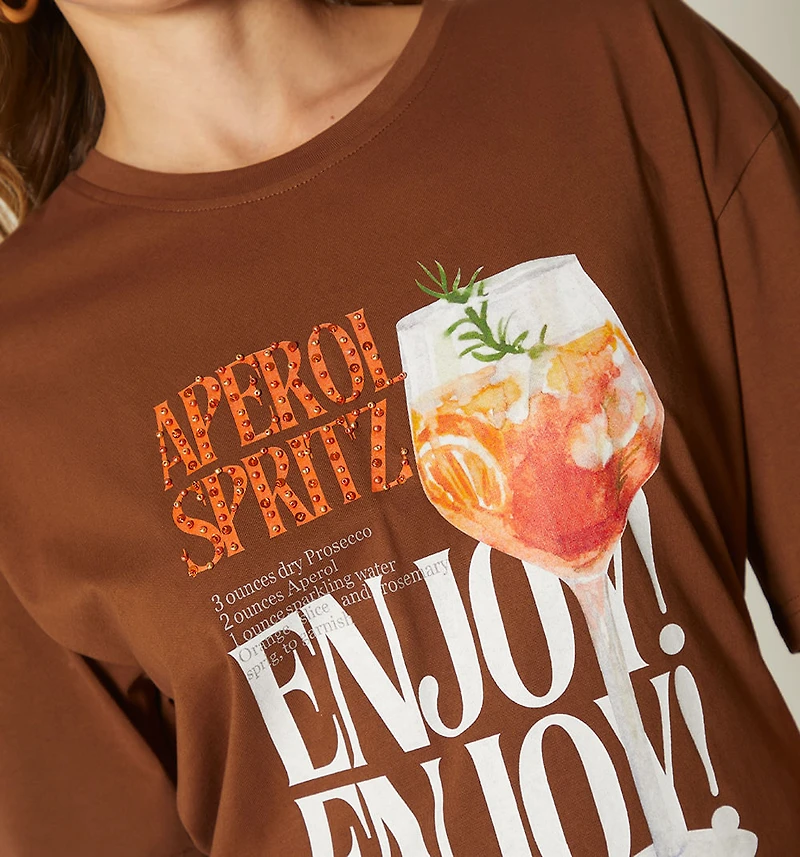 PRINTED APEROL T-SHIRT