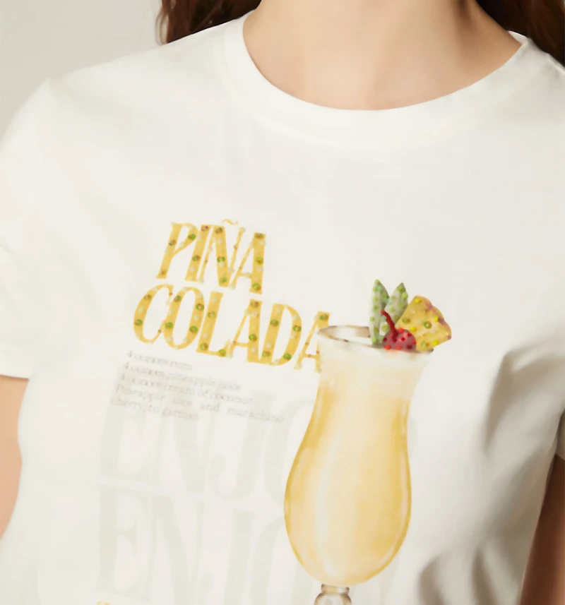 PINEAPPLE COLADA PRINTED T-SHIRT