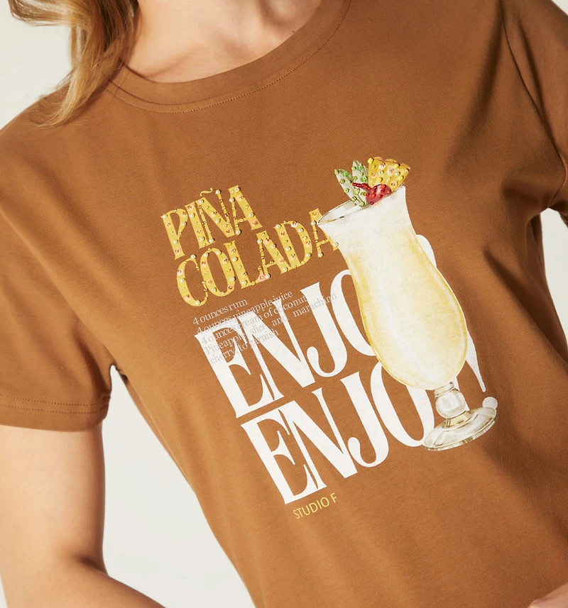 PINEAPPLE COLADA PRINTED T-SHIRT