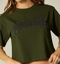 PRINTED T-SHIRT WITH HOTFIX