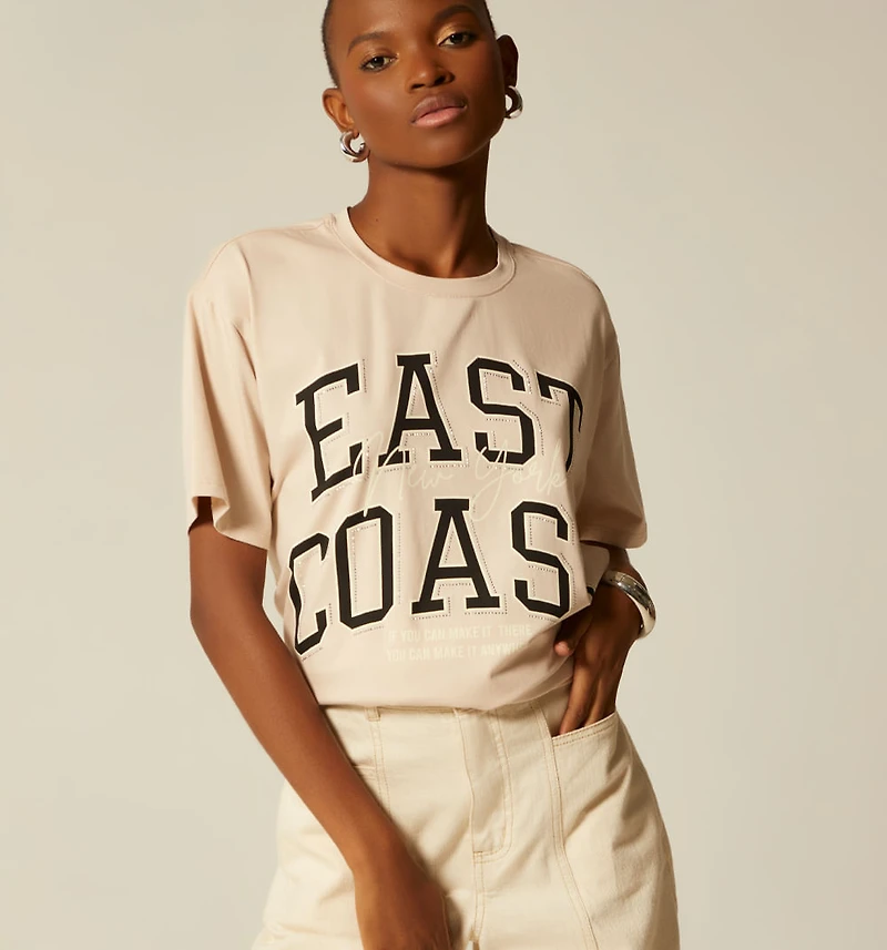 SEQUIN PRINT T-SHIRT