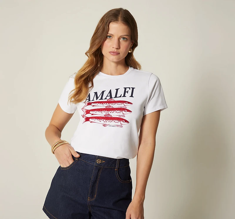 T-SHIRT SEQUIN PRINT