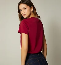 T-SHIRT WITH HOT FIX PRINT
