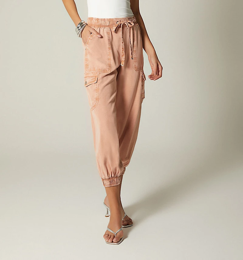 HIGH WAIST CARGO POCKET JOGGER COLOR
